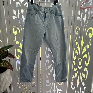 Levi's Blue Straight Jeans with Mid-Rise Fit